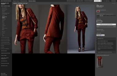 <p>Capture d'&eacute;cran du site internet Burberry&nbsp;</p>