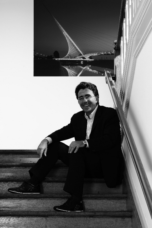 Santiago Calatrava, architecte espagnol, créateur du complexe olympique d’Athènes, de l’auditorium d