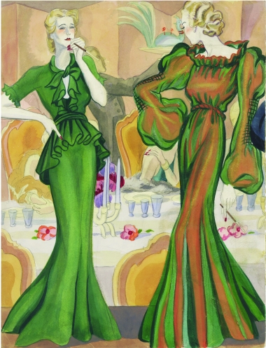 <p>Mod&egrave;les de Paquin et Alex Maguy, en 1933. </p>
