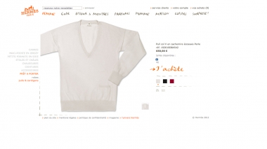 <p>Capture d'&eacute;cran du site internet Herm&egrave;s&nbsp;</p>