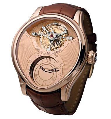 Grand Tourbillon en or rose, réserve de marche de 50 heures, bracelet en alligator, édition limitée,