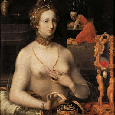 La Dame à sa toilette, vers 1560, Ecole de Fontainebleau