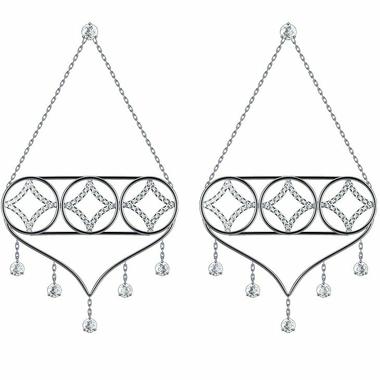 Pendants d'oreilles Olbia en or blanc et diamants, AS29