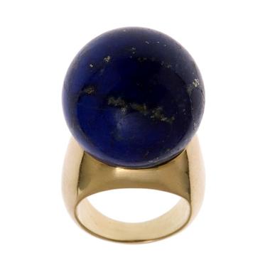 Bague Il mundo en lapis lazuli et or jaune