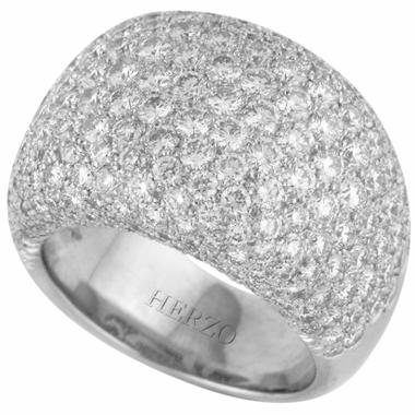 Bague pavée de diamants, Collection Eclat, HERZO CREATEUR