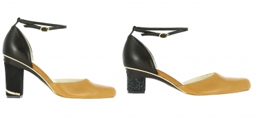 <p>Lisa tabac bison avec son talon Denis bison, Tanya Heath et&nbsp;Lisa tabac bison avec son talon Christophe glitter noir, Tanya Heath</p>