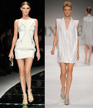 Silhouettes Versace et Max Mara, collections printemps-été 2009