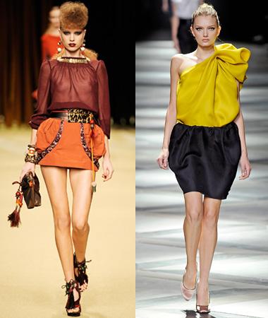 Défilé LOUIS VUITTON printemps été 2009 par Marc Jacobs - Défilé LANVIN printemps été 2009 par Alber Elbaz