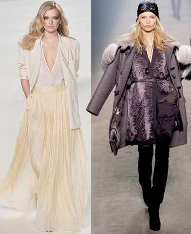 Défilé prêt-à-porter Chloé Hiver 2009 et Défilé prêt-à-porter Hermès Hiver 2009, Paris